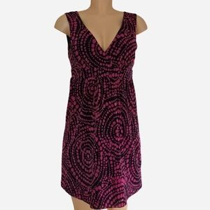 INC International Concepts Pink and Black Patterned Mini Dress Size M